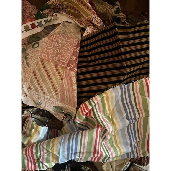 Upholstery Fabric Remnants Scraps Quilting Crafts Button Doll Furniture Making 2 - Picture 9 of 11